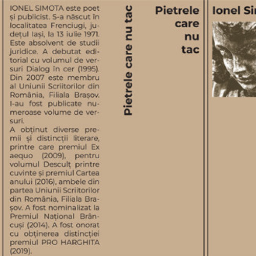 Ionel Simota lansează volumul de poezii „Pietrele care nu tac”