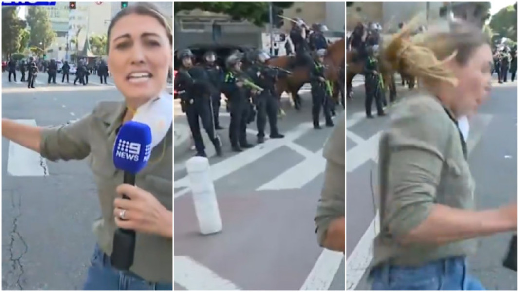 incident în Los Angeles în timpul protestelor din weekend